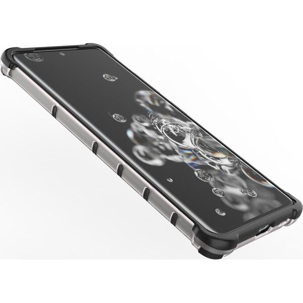 Hurtel Honeycomb etui pancerny pokrowiec z żelową ramką Samsung Galaxy S22 Ultra niebieski 10757744 9145576244883
