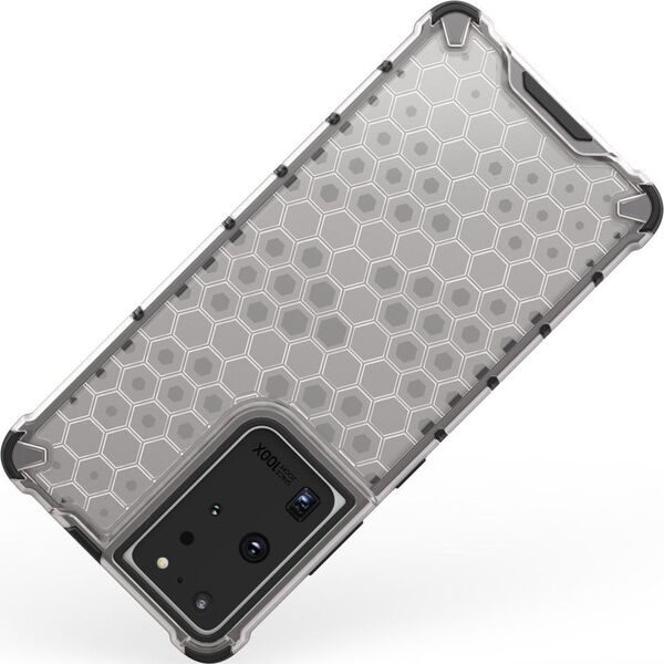 Hurtel Honeycomb etui pancerny pokrowiec z żelową ramką Samsung Galaxy S22 Ultra przezroczysty 10757745 9145576244890