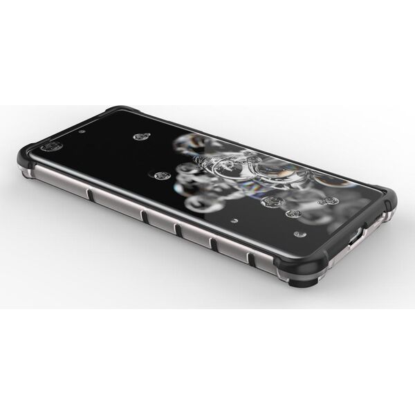 Hurtel Honeycomb etui pancerny pokrowiec z żelową ramką Samsung Galaxy S22 Ultra przezroczysty 10757745 9145576244890