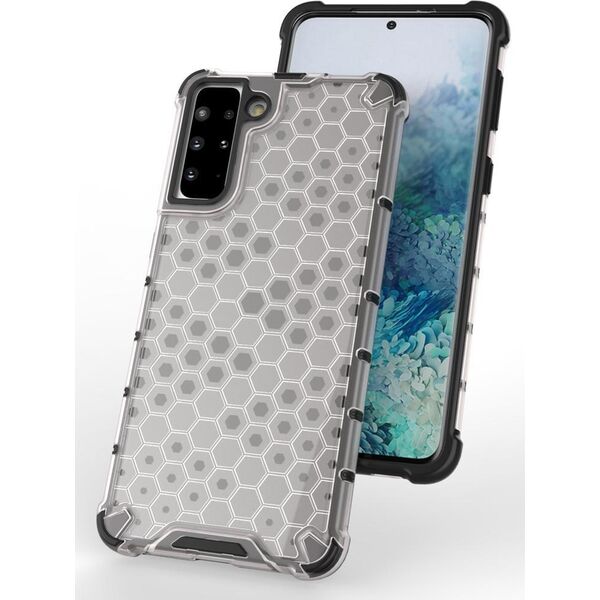 Hurtel Honeycomb etui pancerny pokrowiec z żelową ramką Samsung Galaxy S22 niebieski 10757747 9145576244944