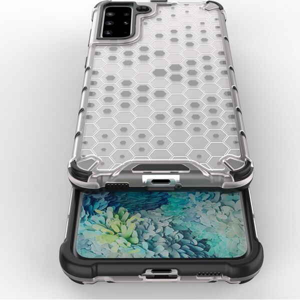 Hurtel Honeycomb etui pancerny pokrowiec z żelową ramką Samsung Galaxy S22 niebieski 10757747 9145576244944