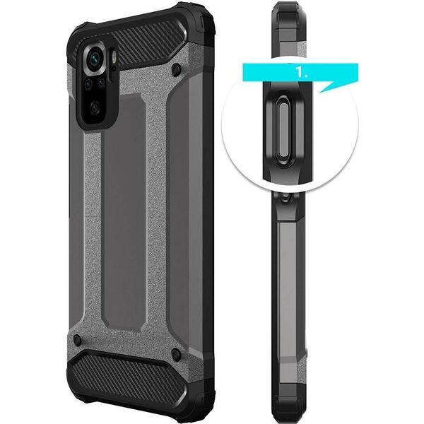Hurtel Hybrid Armor pancerne hybrydowe etui pokrowiec Xiaomi Redmi Note 11 Pro+ 5G (China) / 11 Pro 5G (China) / Mi11i HyperCharge / Poco X4 NFC 5G niebieski 10757763 9145576244371