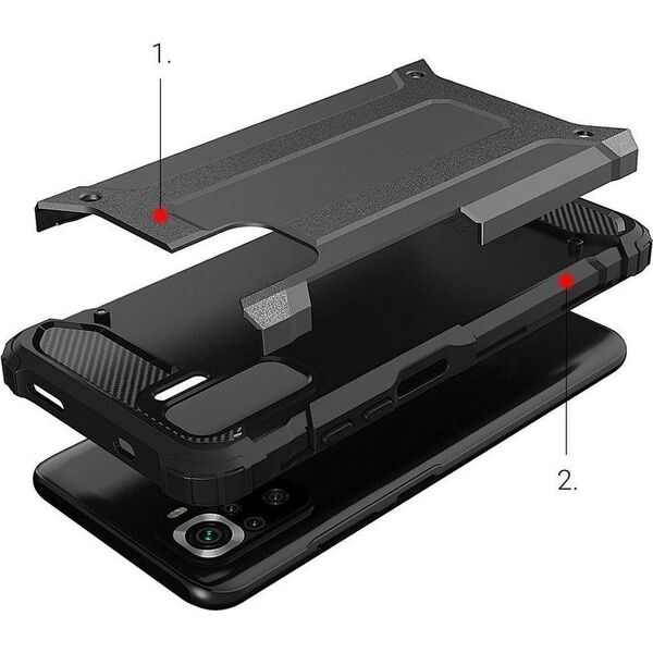 Hurtel Hybrid Armor pancerne hybrydowe etui pokrowiec Xiaomi Redmi Note 11T 5G / Redmi Note 11S 5G / Poco M4 Pro 5G niebieski 10757764 9145576244357