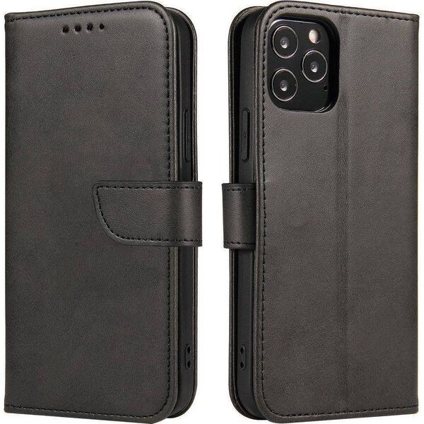 Hurtel Magnet Case elegancki futerał etui pokrowiec z klapką i funkcją podstawki OnePlus Nord N20 5G czarny 10757800 9145576246061