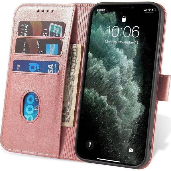 Hurtel Magnet Case elegancki futerał etui pokrowiec z klapką i funkcją podstawki Samsung Galaxy A03s (166,5) różowy 10757804 9145576246207