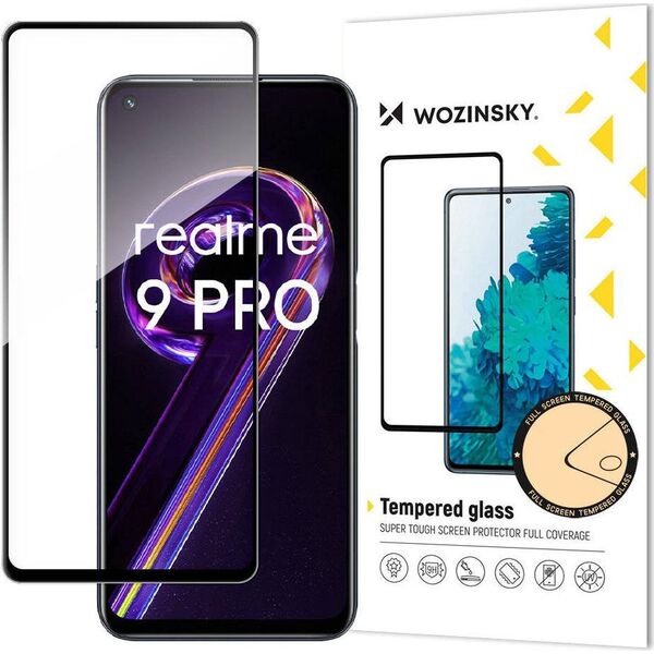 Wozinsky Wozinsky super wytrzymałe szkło hartowane Full Glue na cały ekran z ramką Case Friendly Realme 9 Pro czarny 10757862 9145576245798