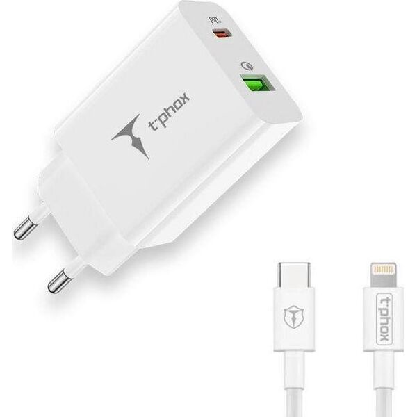 Ładowarka T-Phox Speedy 1x USB-A 1x USB-C 3 A 10758398 6974670440098