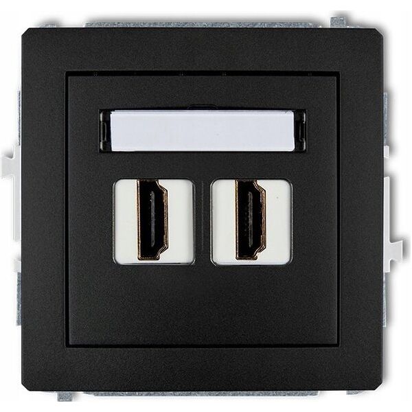 Karlik Gniazdo podwójne Karlik Deco 12DHDMI-4 HDMI 2.0 czarny mat 10800318 5903672003636