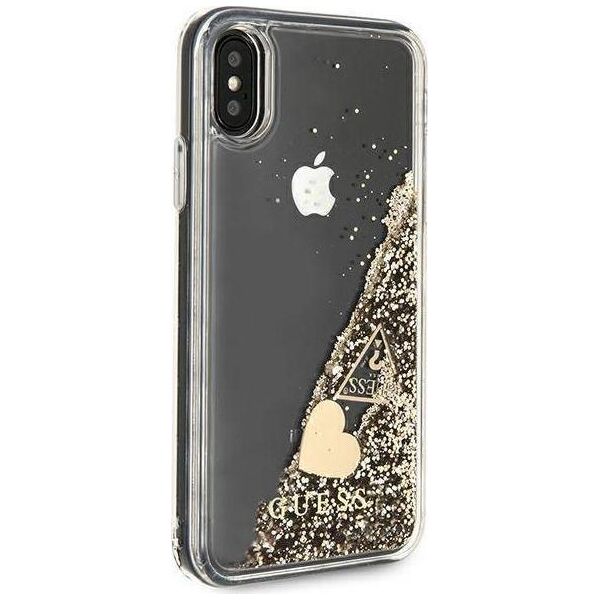 Guess Guess GUOHCPXGLHFLGO iPhone X/Xs gold/złoty hard case Glitter Charms 10802256 3700740478578