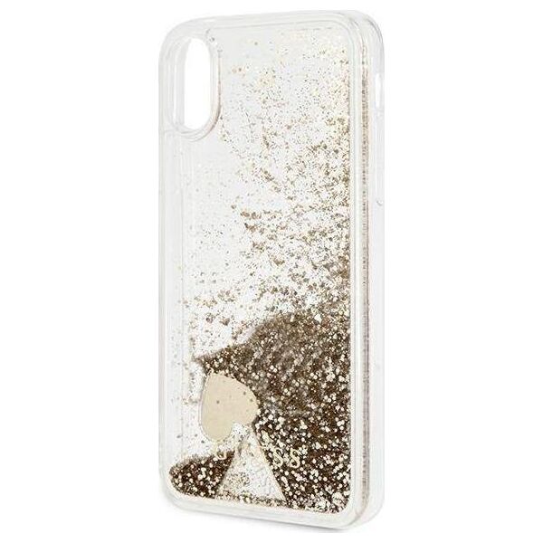 Guess Guess GUOHCPXGLHFLGO iPhone X/Xs gold/złoty hard case Glitter Charms 10802256 3700740478578