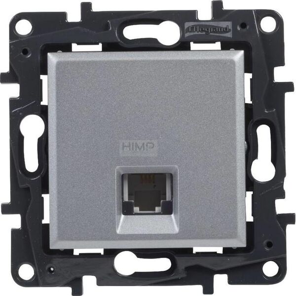 Legrand Gniazdo telefoniczne Legrand Niloe Step 863355 pojedyncze RJ11 aluminium 10802588 3414971837737