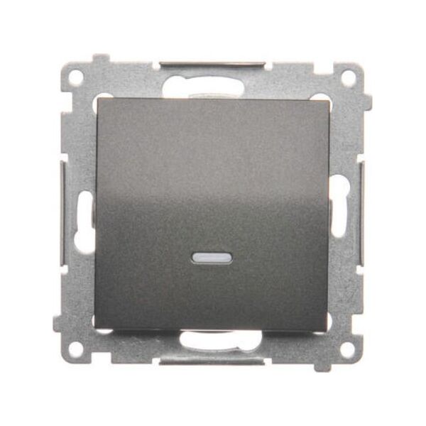 Kontakt-Simon Łącznik schodowy Kontakt-Simon Simon 54 DW6L.01/X/48 z podświetleniem LED bez piktogramu antracyt 10802840 5902787865115