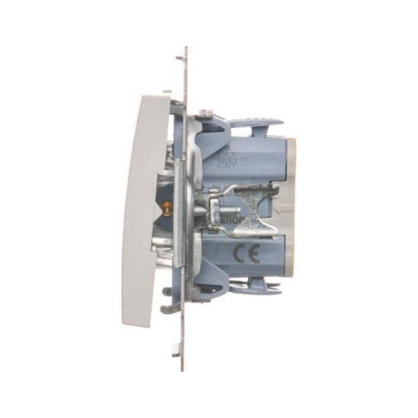 Kontakt-Simon Łącznik schodowy Kontakt-Simon Simon 54 DW6L.01/X/11 z podświetleniem LED bez piktogramu moduł 10AX 250V~ szybkozłącza biały 10802852 5902787865061