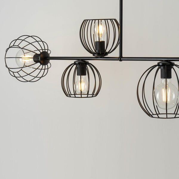 Lampa wisząca Sigma Sufitowa lampa loftowa Madam 32368 metalowy zwis nad łóżko czarny 10899929 5907554419461
