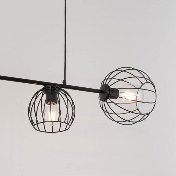 Lampa wisząca Sigma Zwis na listwie Madam 32370 czarna lampa wisząca metalowe pręty 10899933 5907554419485