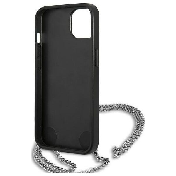 Karl Lagerfeld Karl Lagerfeld KLHCP13SPMK iPhone 13 mini 5,4" hardcase czarny/black Leather Textured and Chain 11039630 3666339049928
