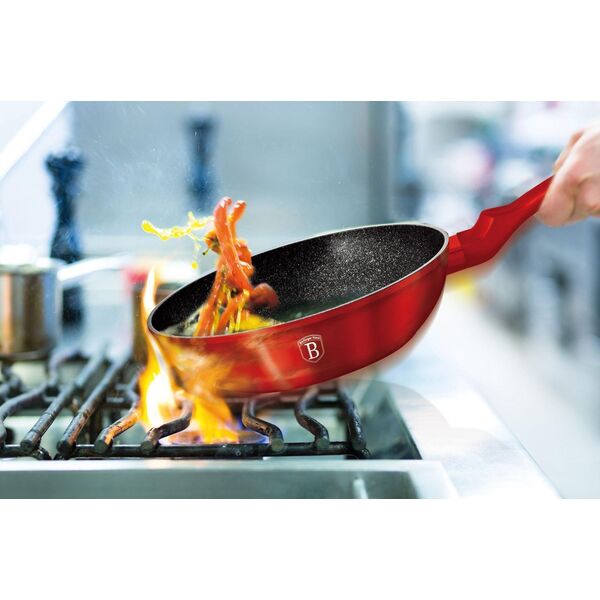 Patelnia Berlinger Haus WOK GRANITOWY 30CM BERLINGER HAUS METALLIC LINE BURGUNDY BH-6166 11067952 5999108408281