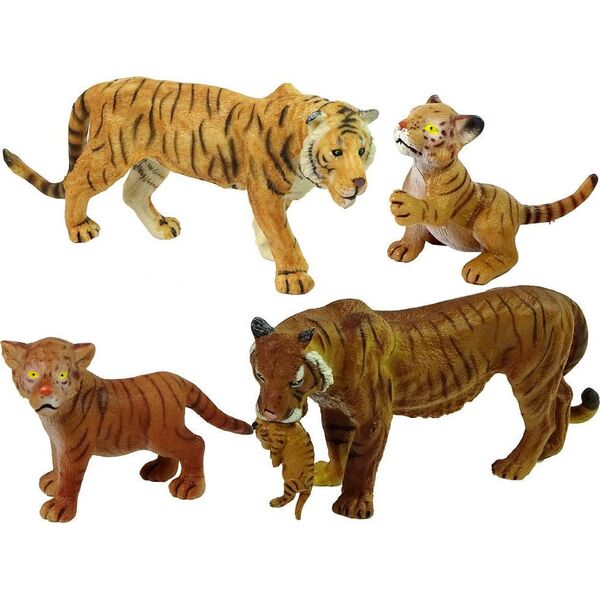 Figurka LeanToys Zestaw Figurek Afryka Słonie Tygrysy Dzikie Zwierzęta 11089609 5904204758567