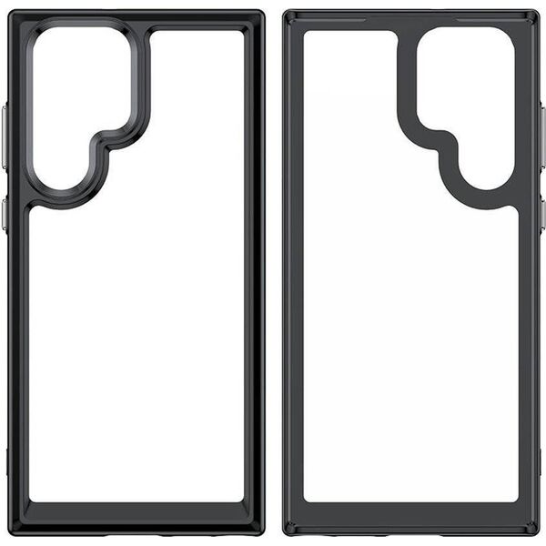 Hurtel Outer Space Case etui do Samsung Galaxy S22 Ultra sztywny pokrowiec z żelową ramką czerwony 11101099 9145576248782