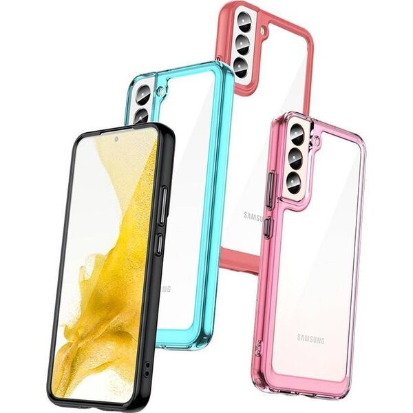 Hurtel Outer Space Case etui do Samsung Galaxy S22+ (S22 Plus) sztywny pokrowiec z żelową ramką niebieski 11101110 9145576248720