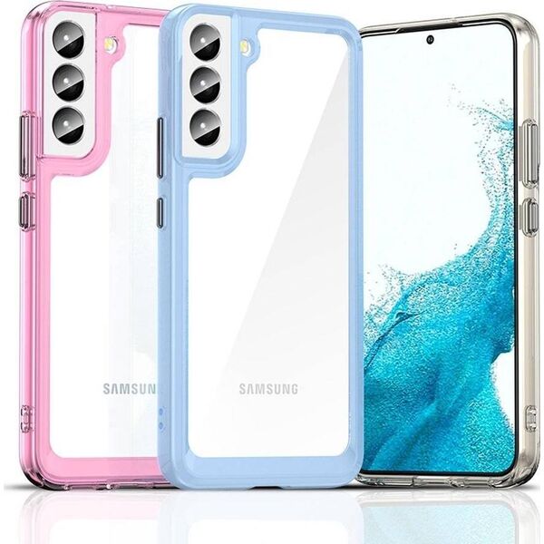Hurtel Outer Space Case etui do Samsung Galaxy S22+ (S22 Plus) sztywny pokrowiec z żelową ramką niebieski 11101110 9145576248720
