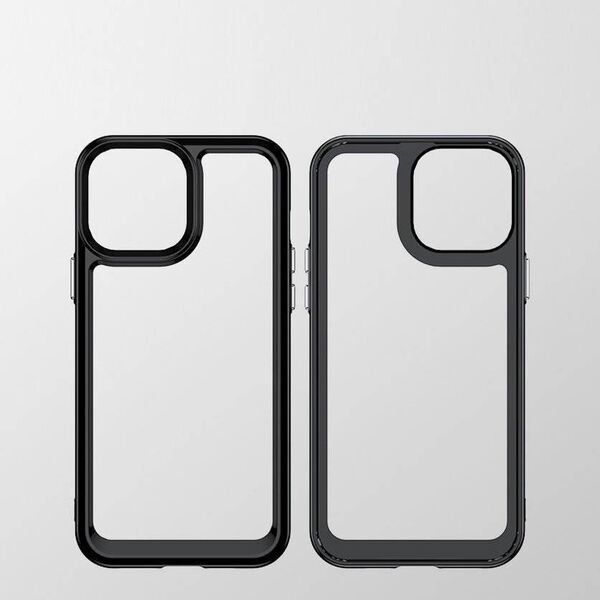 Hurtel Outer Space Case etui do iPhone 12 Pro Max sztywny pokrowiec z żelową ramką czerwony 11101124 9145576248485