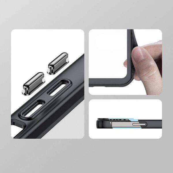 Hurtel Outer Space Case etui do iPhone 12 Pro Max sztywny pokrowiec z żelową ramką czerwony 11101124 9145576248485