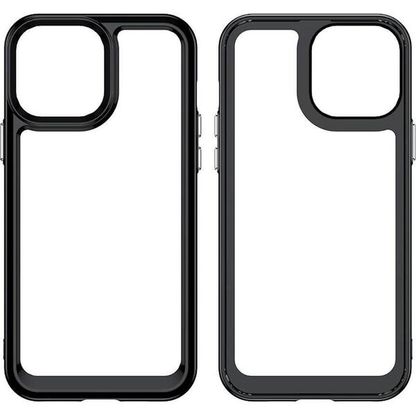 Hurtel Outer Space Case etui do iPhone 12 Pro Max sztywny pokrowiec z żelową ramką czerwony 11101124 9145576248485