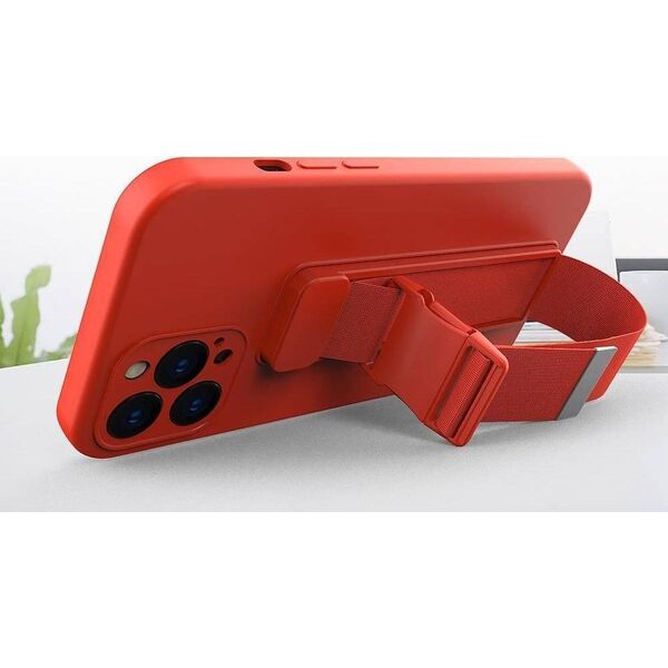 Hurtel Rope Case silikonowe etui ze smyczą torebka smycz pasek do Samsung Galaxy S22 granatowy 11101193 9145576246641
