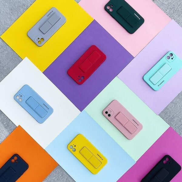 Wozinsky Wozinsky Kickstand Case silikonowe etui z podstawką etui Samsung Galaxy A73 granatowe 11101231 9145576247761