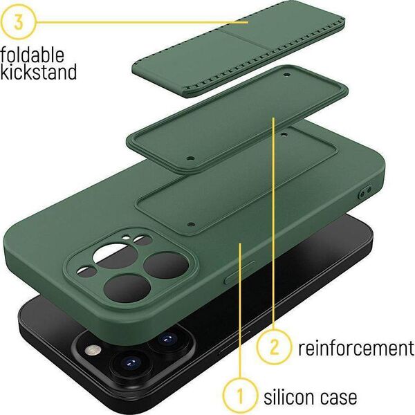 Wozinsky Wozinsky Kickstand Case silikonowe etui z podstawką etui Samsung Galaxy S22+ czerwone 11101247 9145576247655
