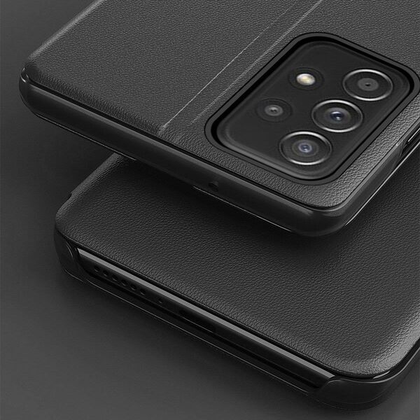 Hurtel Eco Leather View Case elegancki futerał etui z klapką i funkcją podstawki Samsung Galaxy A73 niebieski 11112599 9145576245637
