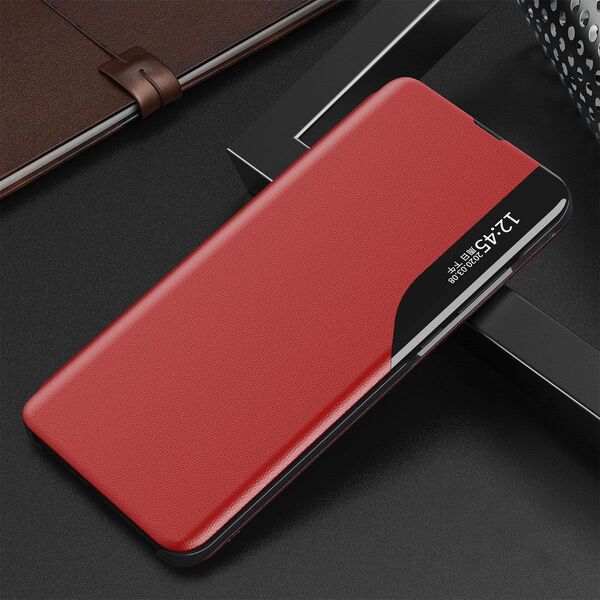 Hurtel Eco Leather View Case elegancki futerał etui z klapką i funkcją podstawki Samsung Galaxy A73 czerwony 11112602 9145576245620