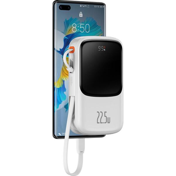Powerbank Baseus Qpow 22.5W USB-C 10000mAh Biały 11112680 6932172608491
