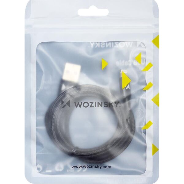 Kabel USB Wozinsky USB-A - Lightning 1 m Czarny (5907769301186) 11114181 5907769301186