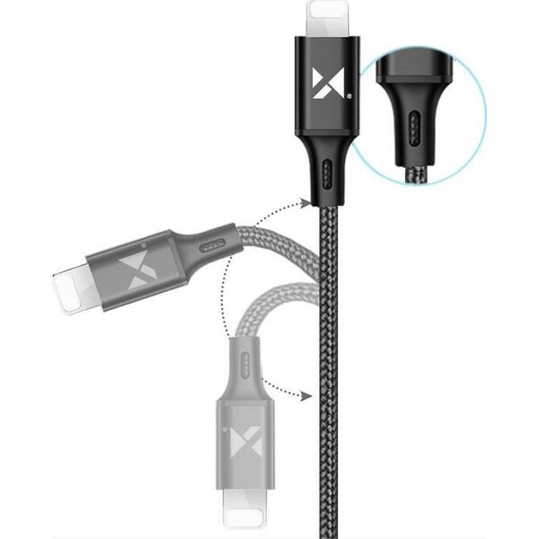 Kabel USB Wozinsky USB-A - Lightning 1 m Czarny (5907769301186) 11114181 5907769301186