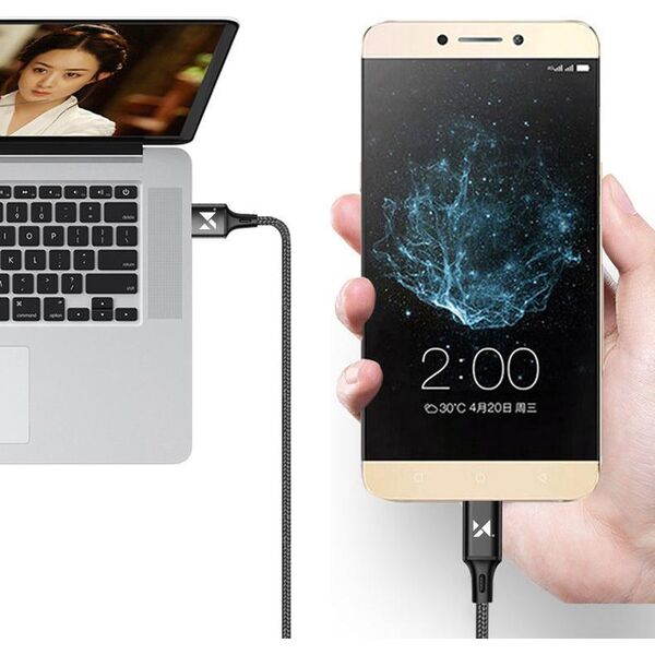Kabel USB Wozinsky USB-A - Lightning 1 m Czarny (5907769301186) 11114181 5907769301186