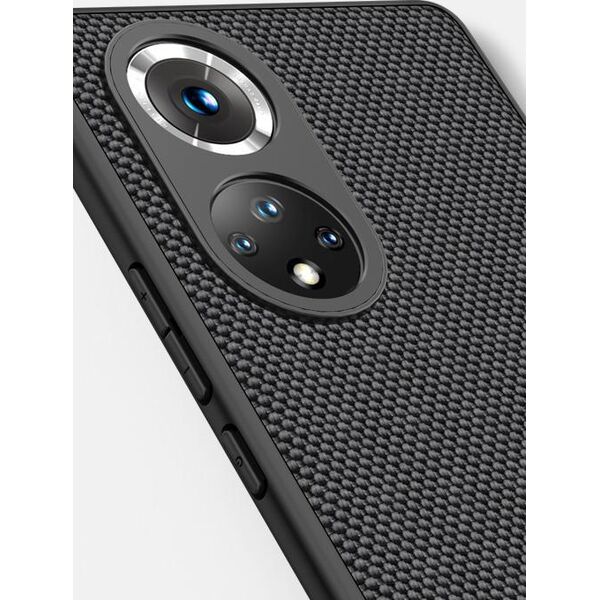 Nillkin Nillkin Textured Case wytrzymałe wzmocnione etui z żelową ramką i nylonem na tyle Honor 50 Pro czarny 11114225 6902048222311
