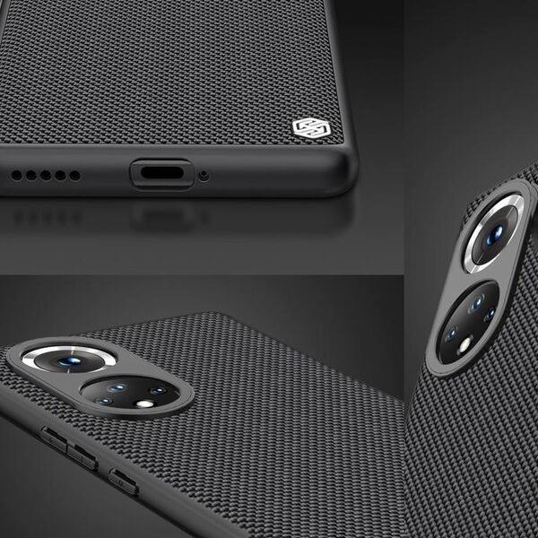 Nillkin Nillkin Textured Case wytrzymałe wzmocnione etui z żelową ramką i nylonem na tyle Honor 50 Pro czarny 11114225 6902048222311