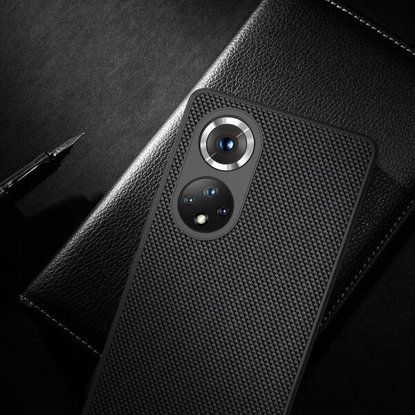 Nillkin Nillkin Textured Case wytrzymałe wzmocnione etui z żelową ramką i nylonem na tyle Honor 50 Pro czarny 11114225 6902048222311