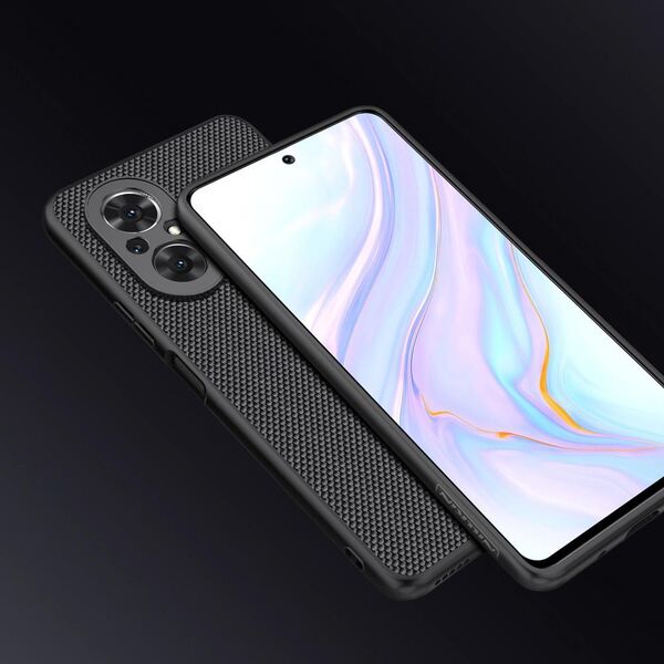 Nillkin Nillkin Textured Case wytrzymałe wzmocnione etui z żelową ramką i nylonem na tyle Honor 50 SE czarny 11114231 6902048222328