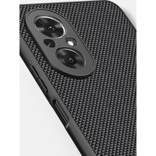Nillkin Nillkin Textured Case wytrzymałe wzmocnione etui z żelową ramką i nylonem na tyle Honor 50 SE czarny 11114231 6902048222328