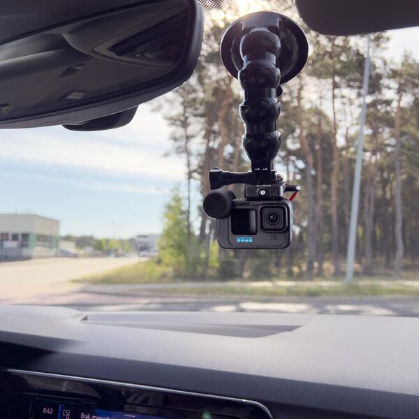 Hurtel GoPro uchwyt z przyssawką do kamer sportowych GoPro, DJI, Insta360, SJCam, Eken + adapter do smartfona (GoPro car suction cup) 11114272 9145576245965