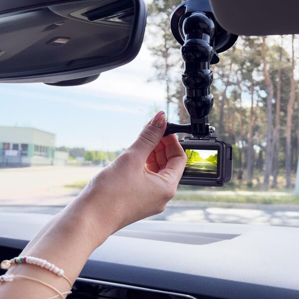 Hurtel GoPro uchwyt z przyssawką do kamer sportowych GoPro, DJI, Insta360, SJCam, Eken + adapter do smartfona (GoPro car suction cup) 11114272 9145576245965