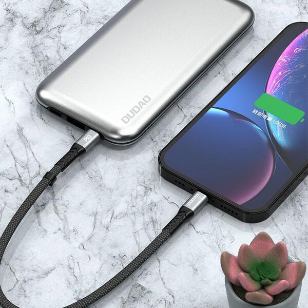 Kabel USB Dudao USB-C - Lightning Czarny (DDA204) 11114298 6973687243852
