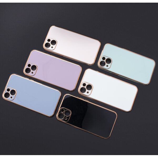 Hurtel Lighting Color Case etui do Samsung Galaxy A13 5G żelowy pokrowiec ze złotą ramką biały 11114487 9145576253090
