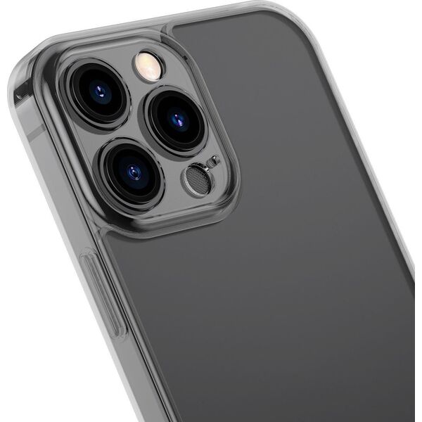 Baseus Baseus Frosted Glass Case etui pokrowiec do iPhone 13 Pro sztywna obudowa z żelową ramką czarny (ARWS001001) 11114508 6932172609276