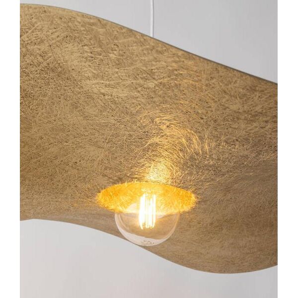 Lampa wisząca Sigma Zwis nad blat KAPELLO metalowy kapelusz do kuchni biały złoty 11204242 5907554418990