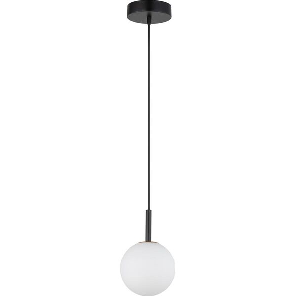 Lampa wisząca Sigma Czarna lampa wisząca Gama mleczna kula do jadalni nad stół 11204330 5907554419980