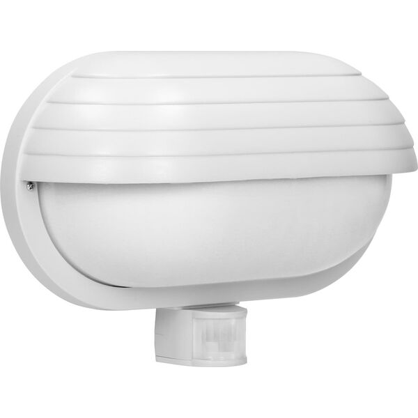 Kinkiet Orno MUSAM, oprawa ogrodowa z czujnikiem ruchu 180st, 1x60W, E27, IP44, z przesłoną, plastik, biała Symbol: LF-1/W EAN: 590825,LF-1/W 11210394 5908254816147